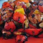 Grilled Chicken and vegetable skewers