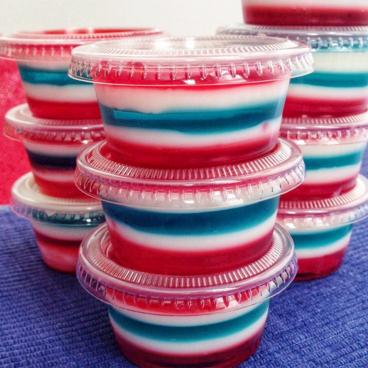 4th of July Red, White & Blue Jello Shot
