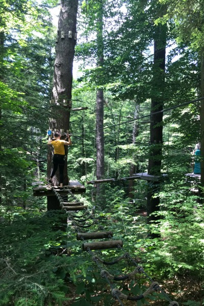 gunstock aerial treetop ropes course