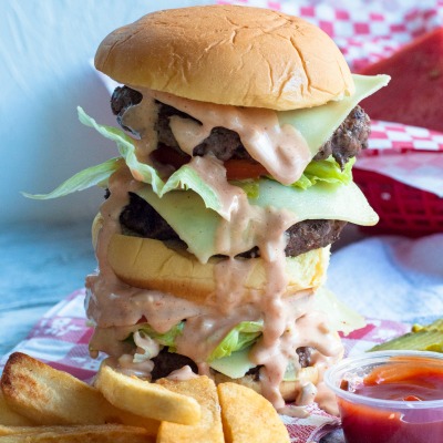 Classic American Double Cheeseburger #burgermonth